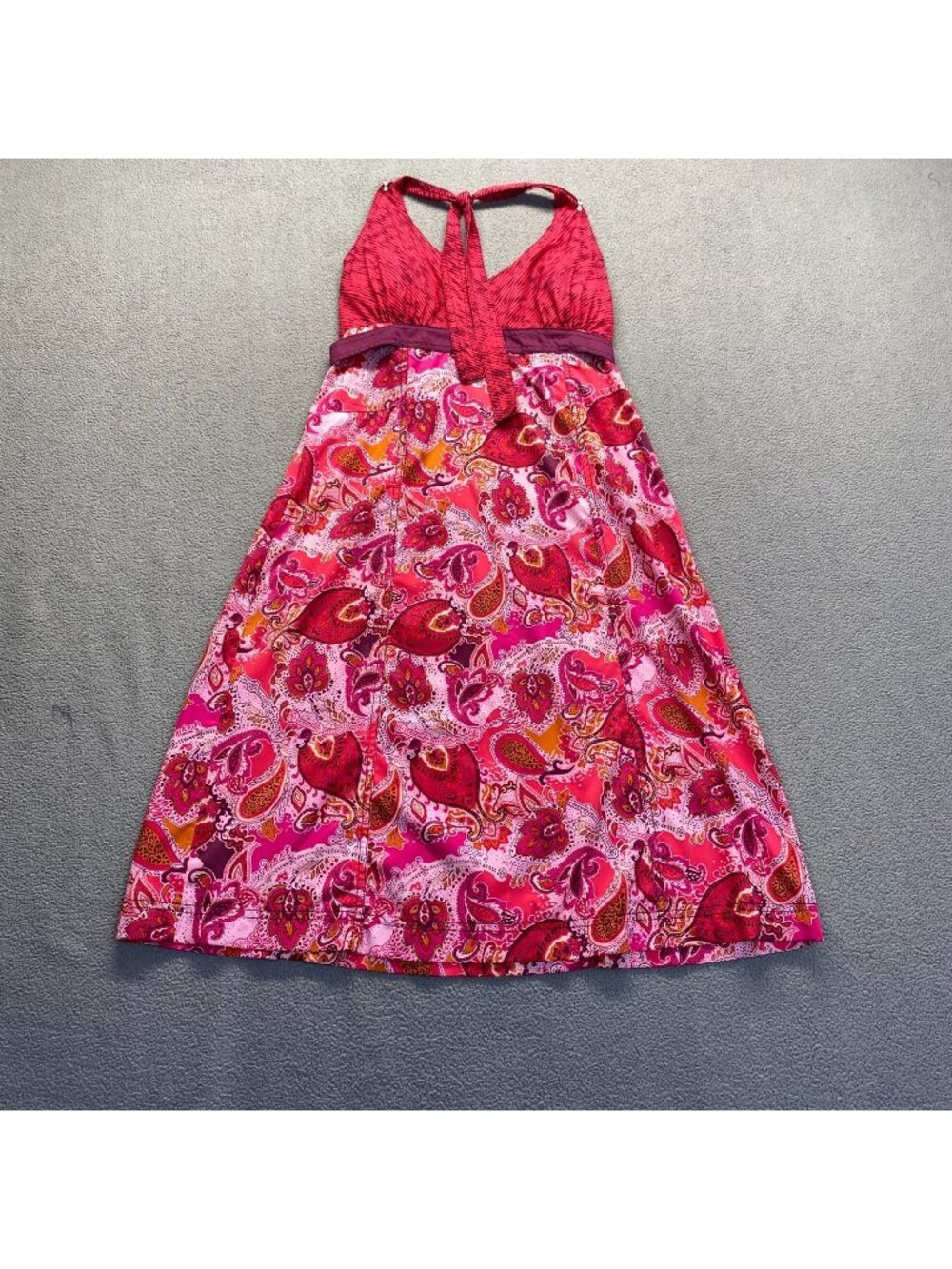 ATHLETA Size 10 Dress Printed‎ Pack Everywhere Sun Dress Paisley Pink Coral